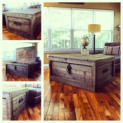 barn wood chest